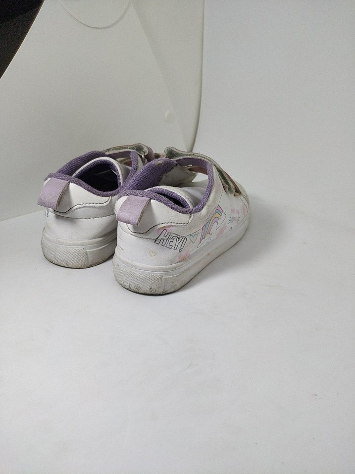 Kız Çocuk Beyaz Sneaker Velcro Bantlı - Görsel 5