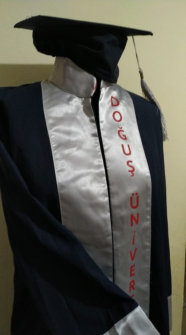 Uzun Kollu, Notch Yaka Kadın Mezuniyet Elbisesi - Görsel 3