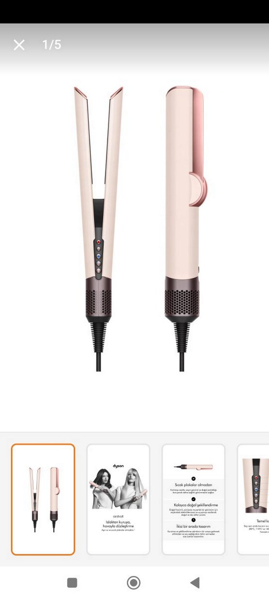 Dyson airstrait Plum Renkli Saç Düzleştirici ve Saklama Kutusu - Görsel 2