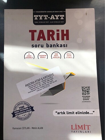 limit yayınları tarih tyt ayt soru bankası