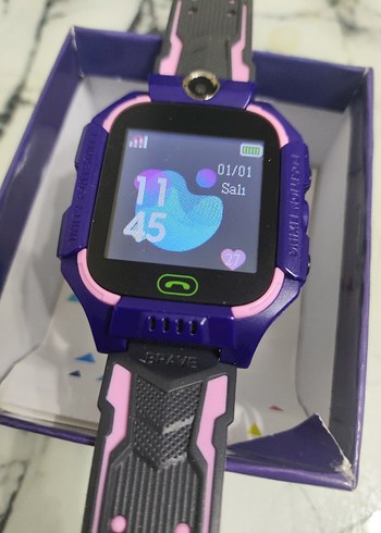 Mor renkli çocuk akıllı saat - Görsel 3