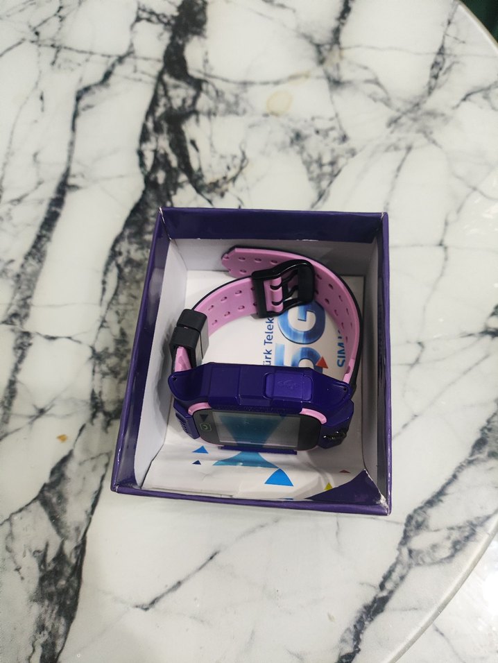 Mor renkli çocuk akıllı saat - Görsel 5