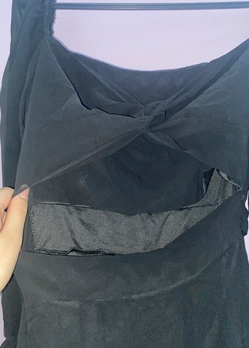 Siyah Uzun Kollu  Midi Elbise - Görsel 2