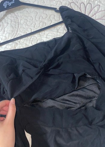 Siyah Uzun Kollu  Midi Elbise - Görsel 3