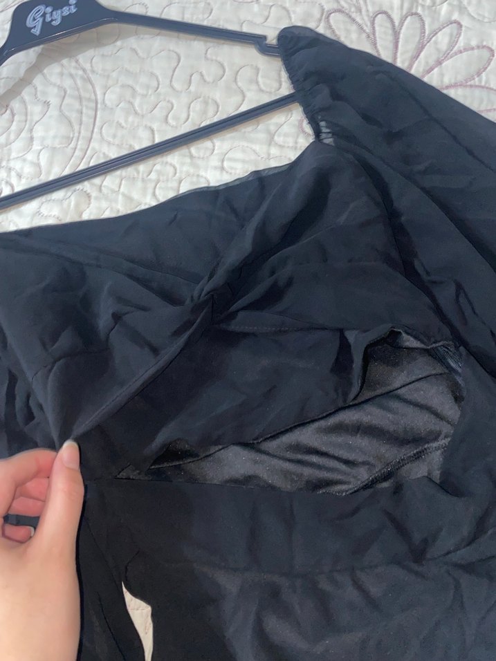 Siyah Uzun Kollu  Midi Elbise - Görsel 3