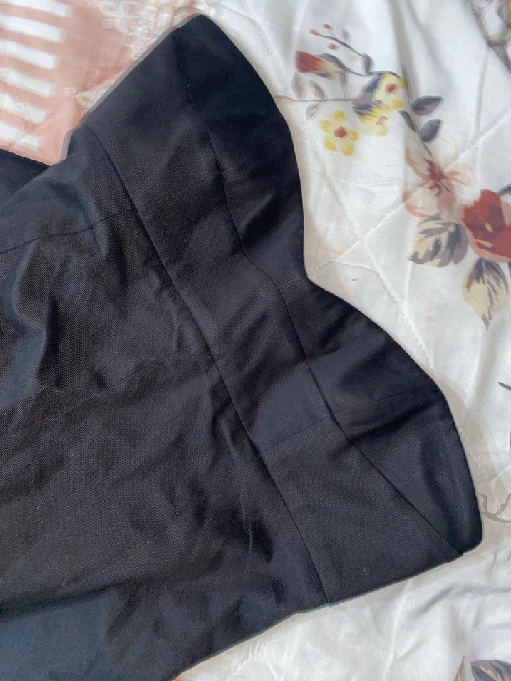 Siyah Straplez Mini Elbise - Görsel 3