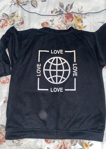 Siyah Baskılı Sweatshirt - Görsel 3