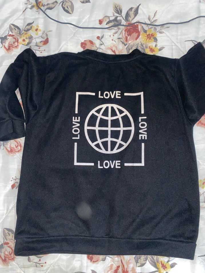 Siyah Baskılı Sweatshirt - Görsel 3