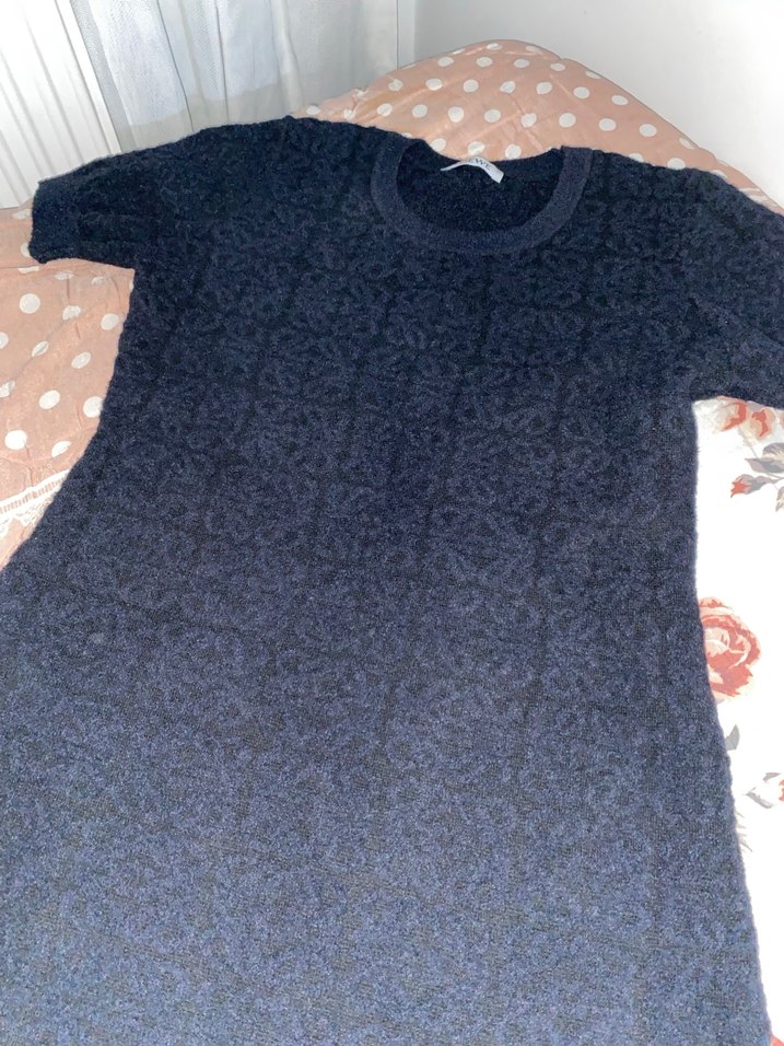 Siyah Kadın Triko Midi Elbise - Görsel 2