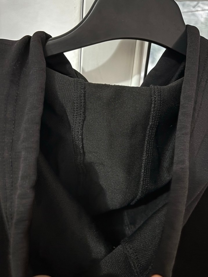 Siyah Fermuarlı Kapüşonlu Sweatshirt - Görsel 3