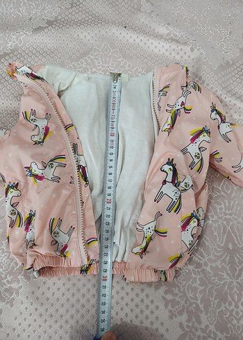 Kız Çocuk Pastel Pembe Kürklü Kapüşonlu Yağmurluk - Görsel 6