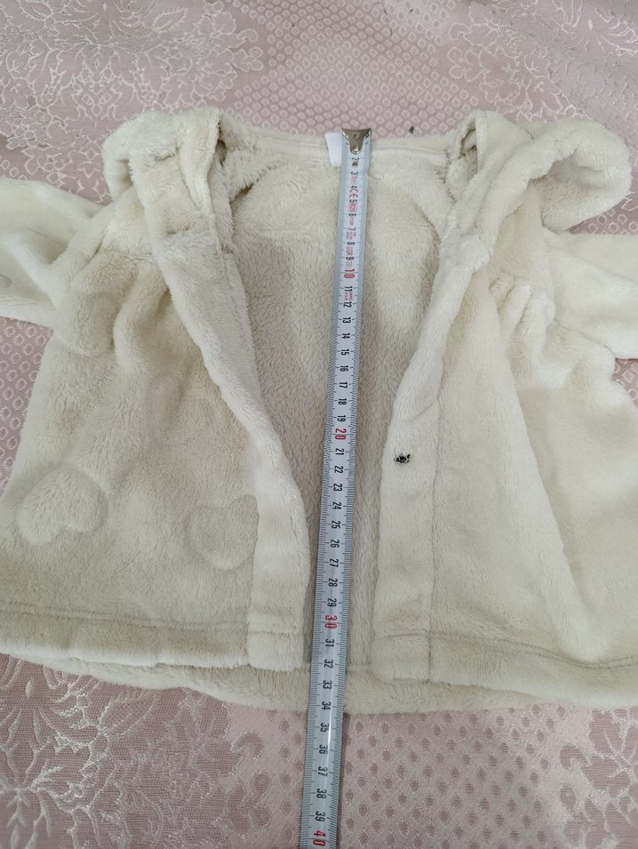 Kız Çocuk Pastel Pembe Kürklü Kapüşonlu Yağmurluk - Görsel 4