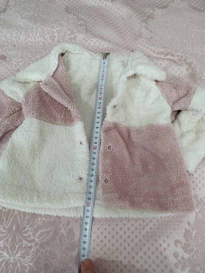 Kız Çocuk Pastel Pembe Kürklü Kapüşonlu Yağmurluk - Görsel 3