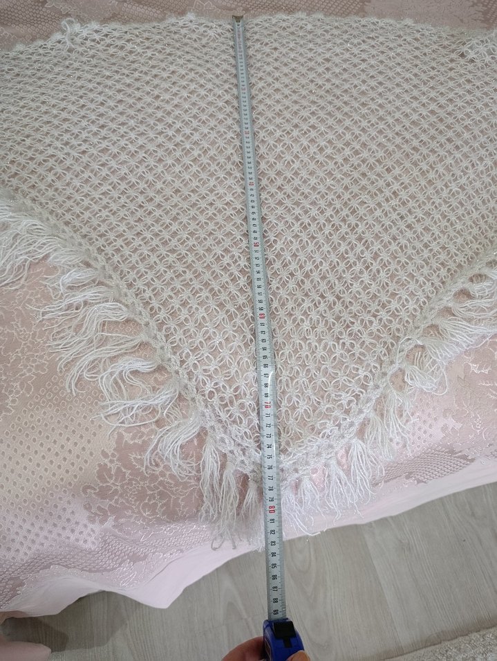 Dantel Detaylı Beyaz Bohem Kadın Şal - Görsel 3