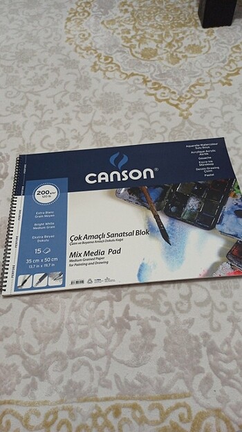 Canson 200 gram 15 yaprak 35×50 resim defteri