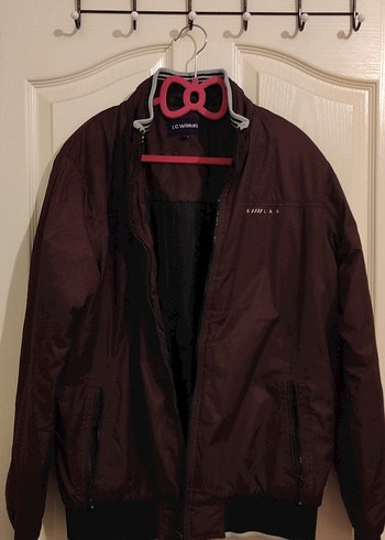 Bordo Fermuarlı Erkek Spor Ceket - Görsel 6