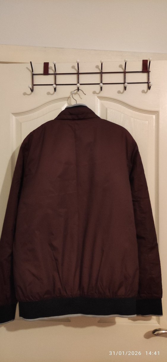 Bordo Fermuarlı Erkek Spor Ceket - Görsel 4