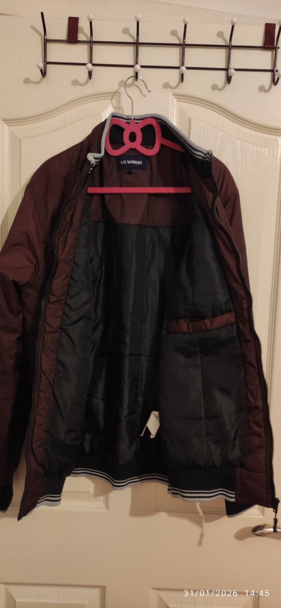 Bordo Fermuarlı Erkek Spor Ceket - Görsel 3