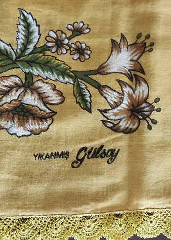 Kadın fular çember ,kenarları oyalı - Görsel 5