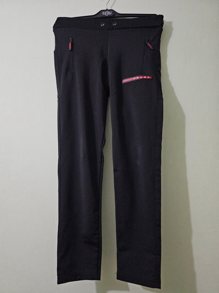 Siyah Fermuarlı Erkek Eşofman Altı - Görsel 2