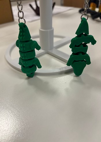 2 adet Hareketli Timsah Detaylı Anahtarlık - Görsel 4