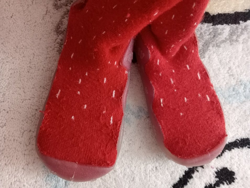 Kızlar için Kırmızı Örgü Sıcak Terlik - Görsel 5