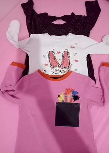 Kız Çocuk Pembe Uzun Kollu - Görsel 2