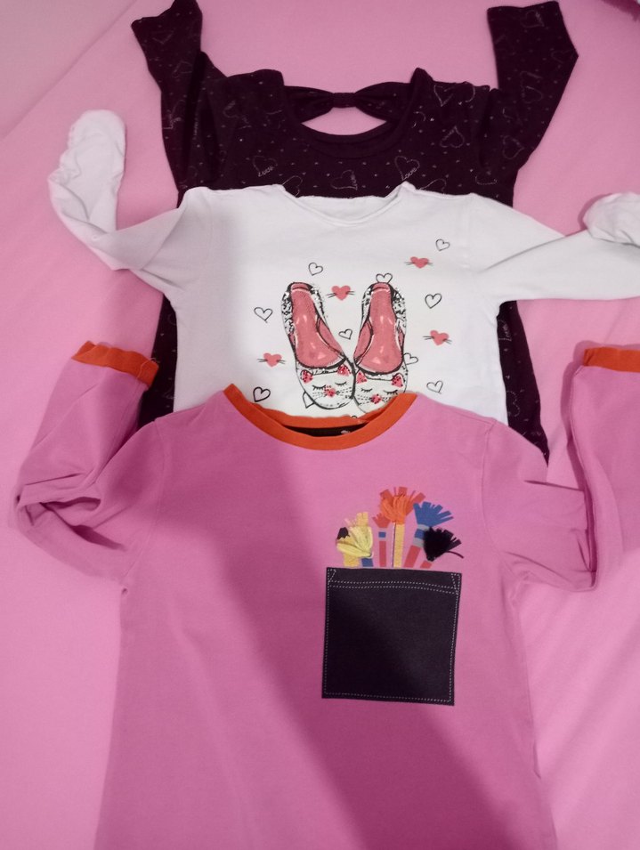 Kız Çocuk Pembe Uzun Kollu - Görsel 2