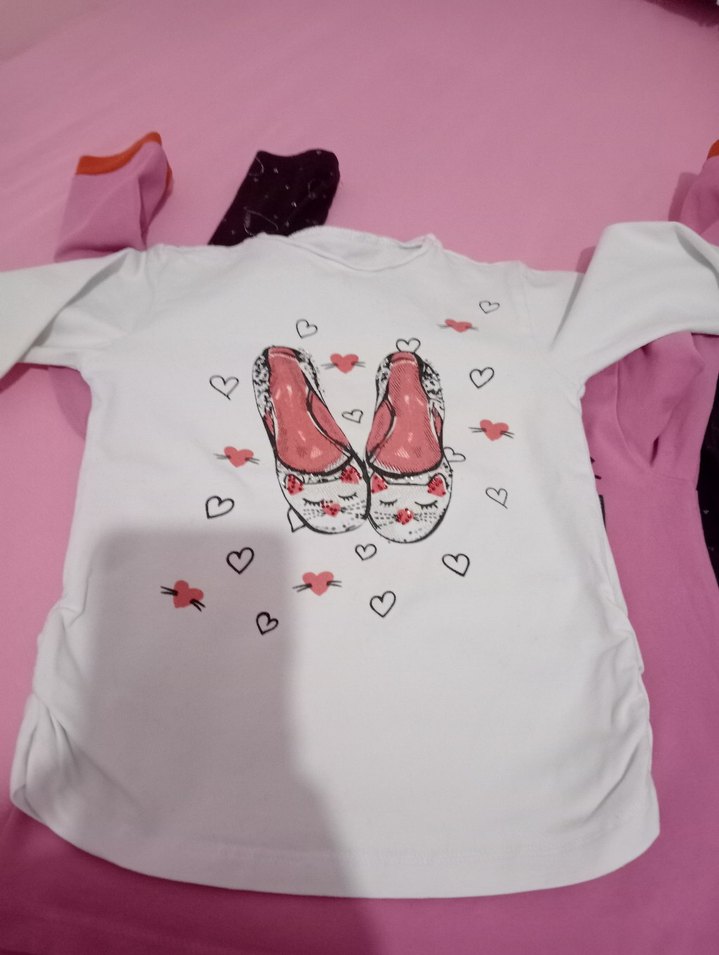 Kız Çocuk Pembe Uzun Kollu - Görsel 4