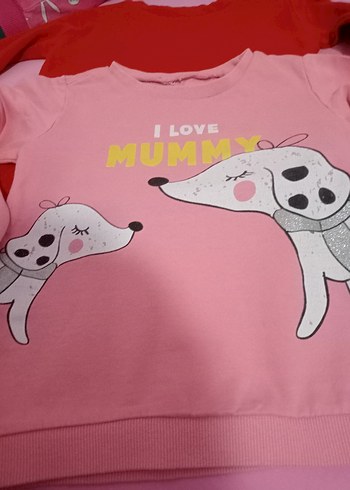 Kız Çocuk Pembe Baskılı Sweatshirt - Görsel 3