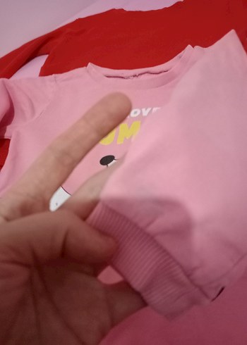 Kız Çocuk Pembe Baskılı Sweatshirt - Görsel 7