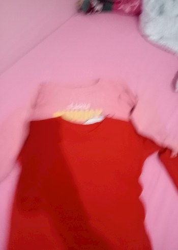 Kız Çocuk Pembe Baskılı Sweatshirt - Görsel 6