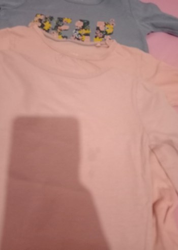 Kız Çocuk Gri Çiçek Baskılı Uzun Kollu Tişört - Görsel 7