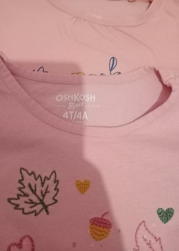 Kız Çocuk Gri Çiçek Baskılı Uzun Kollu Tişört - Görsel 6