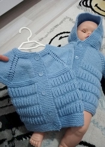 Mavi Erkek Çocuk hırka yelek takim - Görsel 4