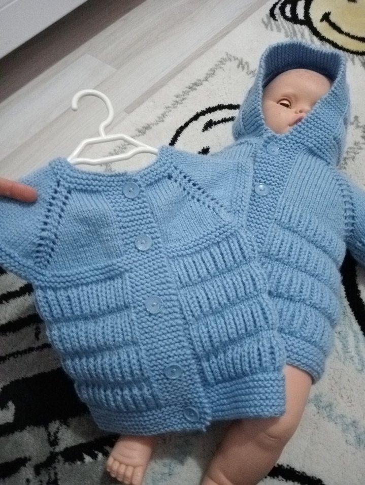 Mavi Erkek Çocuk hırka yelek takim - Görsel 4