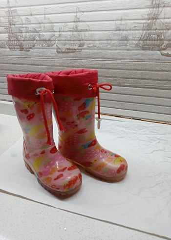 Kız Çocuk Renkli Püsküllü Yağmur Çizmesi - Görsel 5