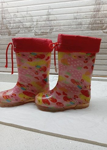 Kız Çocuk Renkli Püsküllü Yağmur Çizmesi - Görsel 6