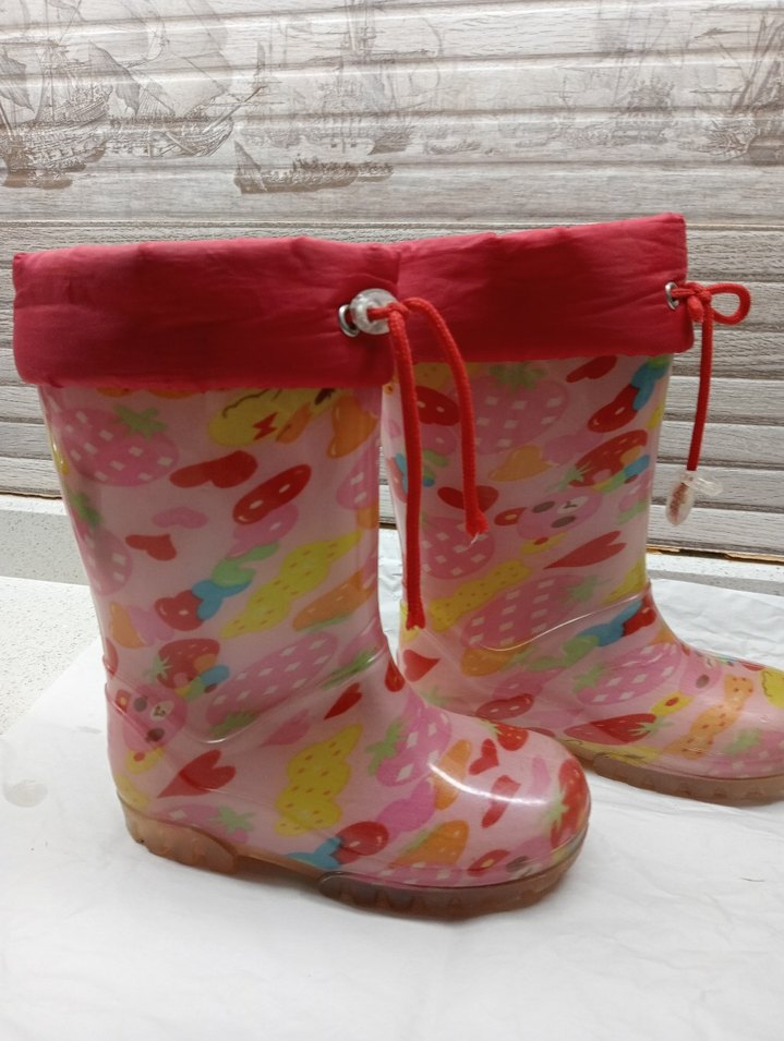 Kız Çocuk Renkli Püsküllü Yağmur Çizmesi - Görsel 2