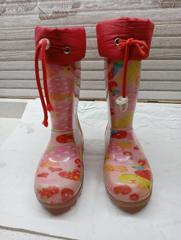 Kız Çocuk Renkli Püsküllü Yağmur Çizmesi - Görsel 3