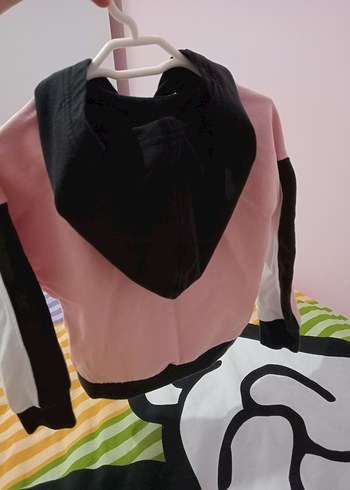 Kız Çocuk Kapüşonlu Fermuarlı Sweatshirt - Görsel 8