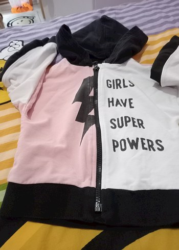 Kız Çocuk Kapüşonlu Fermuarlı Sweatshirt - Görsel 5