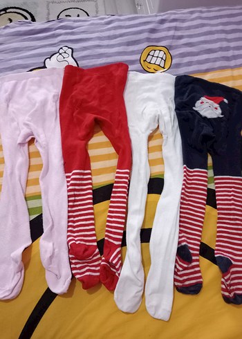 Çocuk Renkli Desenli Külotlu Çorap - Görsel 2