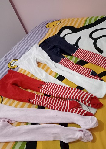 Çocuk Renkli Desenli Külotlu Çorap - Görsel 8