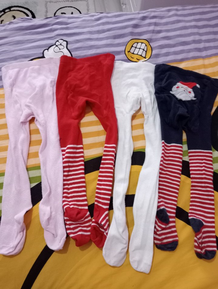 Çocuk Renkli Desenli Külotlu Çorap - Görsel 2