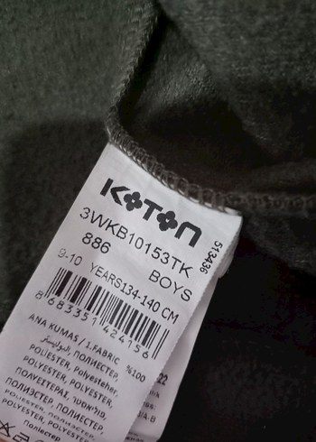 haki polar Kapüşonlu Baskılı Sweatshirt - Görsel 2