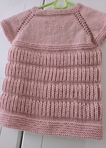 Kız Çocuk Pembe Triko Düğmeli yelek - Görsel 6