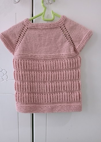 Kız Çocuk Pembe Triko Düğmeli yelek - Görsel 5