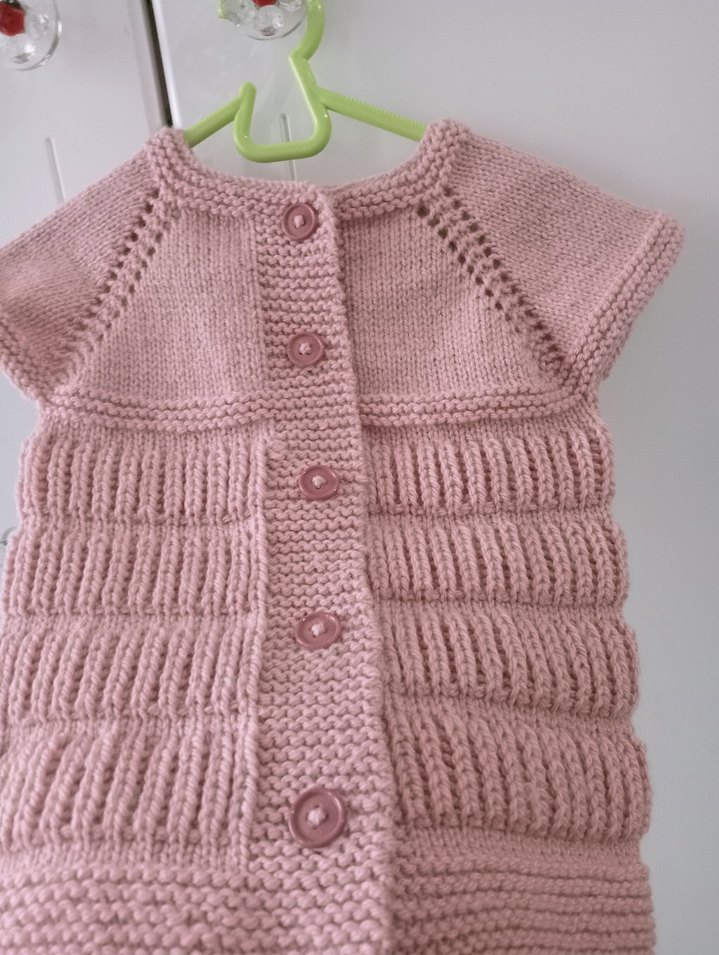 Kız Çocuk Pembe Triko Düğmeli yelek - Görsel 4