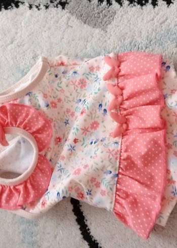 Youngland Kız Çocuk Pembe Çiçekli Fırfırlı Mayo